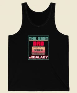 Best Dad In Galaxy Vintage 80s Retro Tank Top