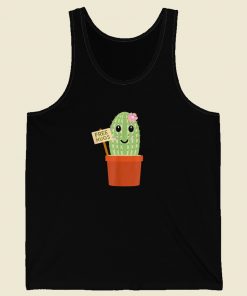 Cactus Free Hugs Funny 80s Retro Tank Top