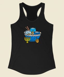 Cats Ramen Kitten 80s Racerback Tank Top