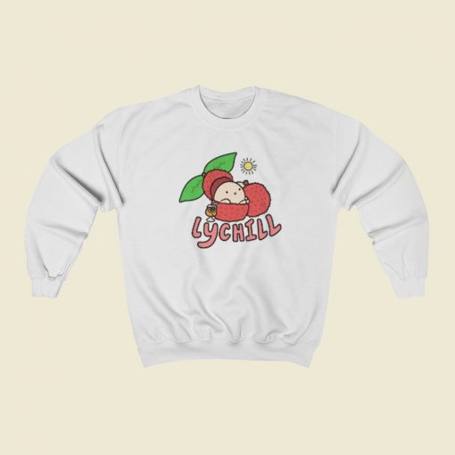 Chill Lychee Funny 80s Sweatshirt Style