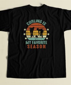 Curling Is My Favorite 80s Retro T Shirt Style