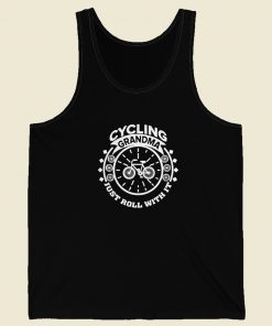 Cycling Grandma Just Roll With It 80s Retro Tank Top