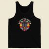 Day Of The Dead Sugar Skull 80s Retro Tank Top