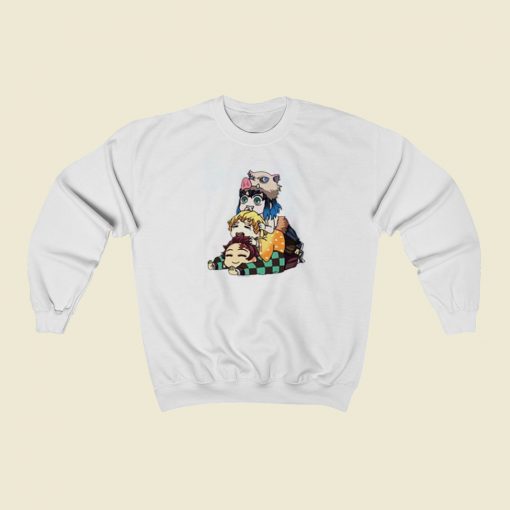 Demon Slayer Chibi Character 80s Sweatshirt Style