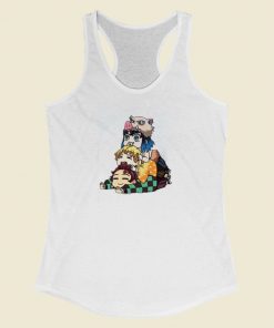 Demon Slayer Chibi Character 80s Racerback Tank Top