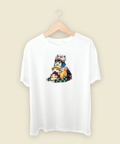 Demon Slayer Chibi Character 80s Retro T Shirt Style