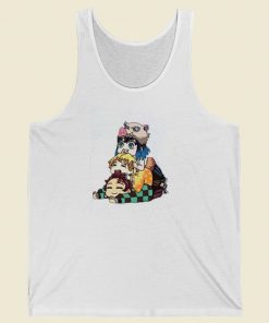 Demon Slayer Chibi Character 80s Retro Tank Top