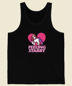 Feeling Stabby Unicorn 80s Retro Tank Top