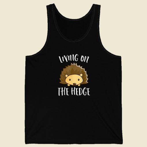 Funny Spikey Hedgehog 80s Retro Tank Top