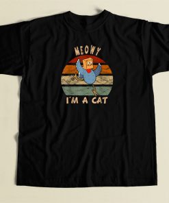 Funny Turkey Disguise Cat 80s Retro T Shirt Style