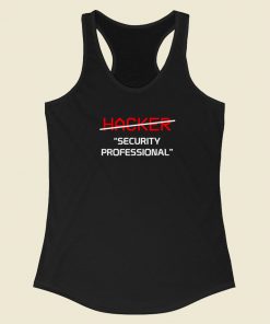 Hacker Security Funny 80s Racerback Tank Top