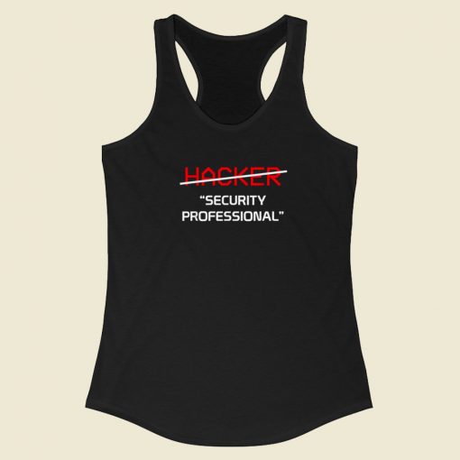 Hacker Security Funny 80s Racerback Tank Top