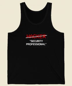 Hacker Security Funny 80s Retro Tank Top