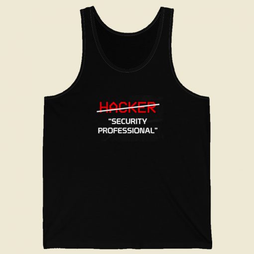 Hacker Security Funny 80s Retro Tank Top