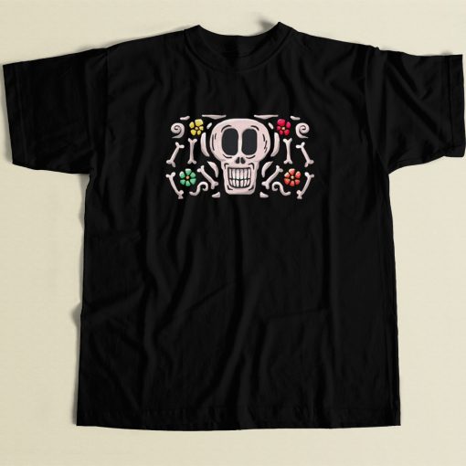 Happy Mexican Skull 80s Retro T Shirt Style