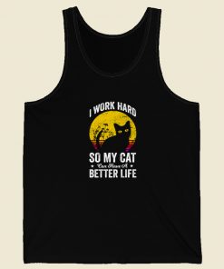 Have A Better Life Cat 80s Retro Tank Top