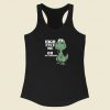 High Five Joke Dinosaur 80s Racerback Tank Top