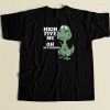 High Five Joke Dinosaur 80s Retro T Shirt Style