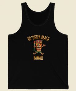 Hookipa Beach Vacation Hawaii 80s Retro Tank Top