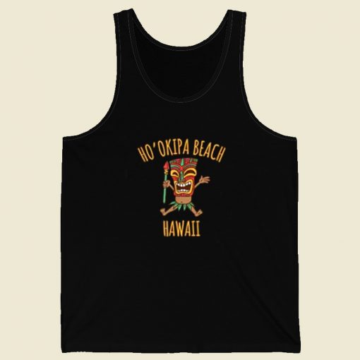 Hookipa Beach Vacation Hawaii 80s Retro Tank Top