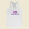 I Love Cock Cake 80s Racerback Tank Top