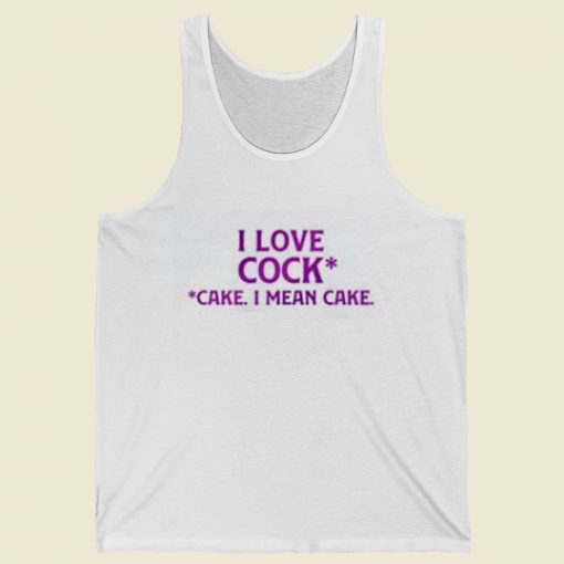 I Love Cock Cake 80s Retro Tank Top