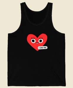 I Love You Valentines 80s Retro Tank Top