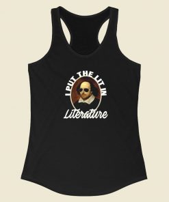 I Put The Lit In Literature 80s Racerback Tank Top