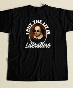 I Put The Lit In Literature 80s Retro T Shirt Style