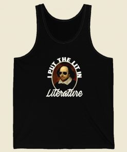 I Put The Lit In Literature 80s Retro Tank Top