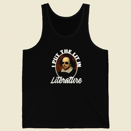 I Put The Lit In Literature 80s Retro Tank Top