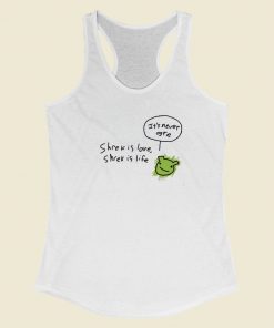 It Is Never Ogre Funny 80s Racerback Tank Top