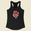 Japanese Koi Fish Cherry 80s Racerback Tank Top