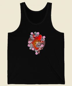 Japanese Koi Fish Cherry 80s Retro Tank Top