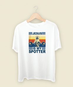 Jesus Is My Spotter 80s Retro T Shirt Style