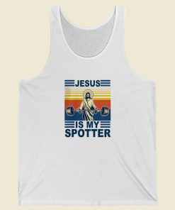 Jesus Is My Spotter Vintage 80s Retro Tank Top