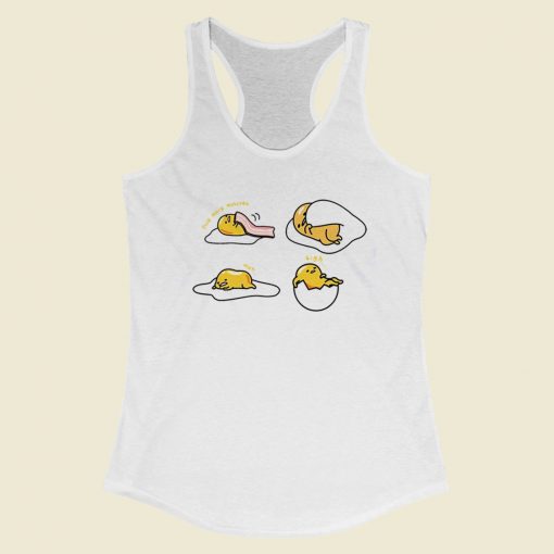 Lazy Eggs Gudetama 80s Racerback Tank Top