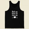 Love Me Valentine Day 80s Retro Tank Top