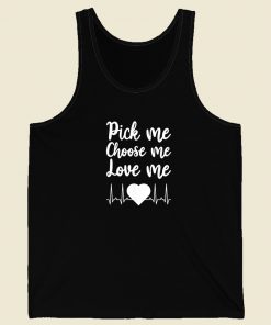 Love Me Valentine Day 80s Retro Tank Top