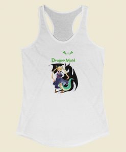 Maid Dragon Anime 80s Racerback Tank Top