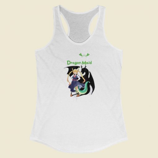 Maid Dragon Anime 80s Racerback Tank Top