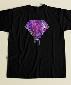 Melting Galaxy Diamond 80s Retro T Shirt Style