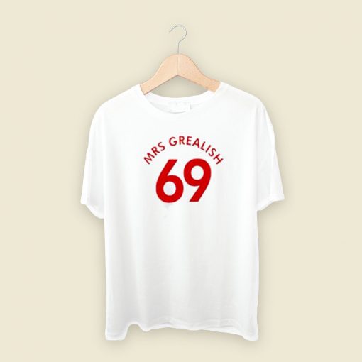 Mrs Grealish 69 Funny 80s Retro T Shirt Style