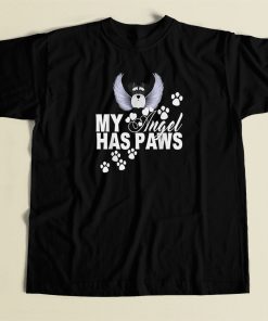 My Angel Has Paws 80s Retro T Shirt Style