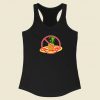 No Pineapple On Pizza 80s Racerback Tank Top