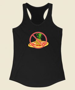 No Pineapple On Pizza 80s Racerback Tank Top