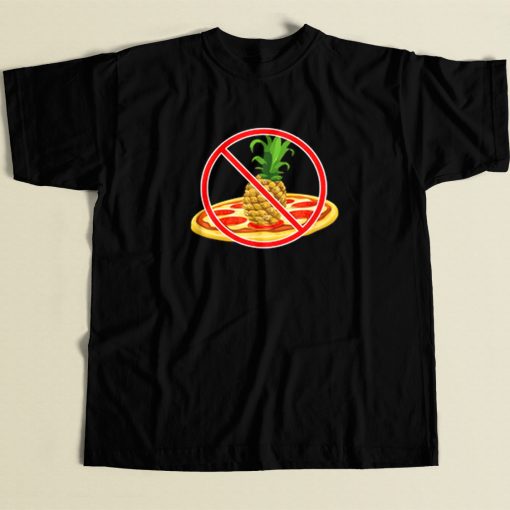 No Pineapple On Pizza 80s Retro T Shirt Style