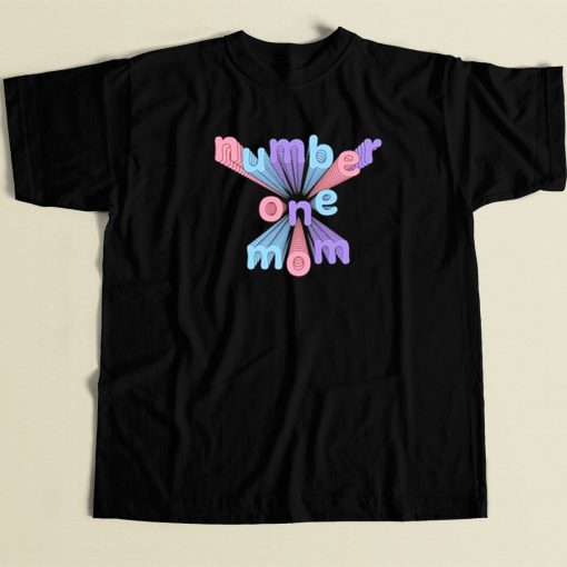 Number One Mom 80s Retro T Shirt Style