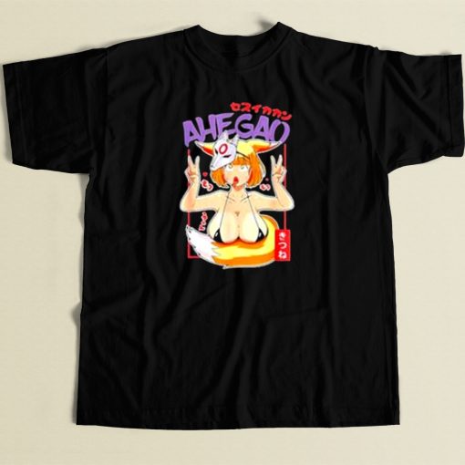 Otaku Ahegao Waifu 80s Retro T Shirt Style