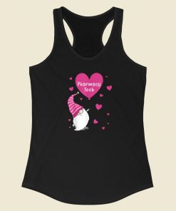 Pharmacy Tech Valentine 80s Racerback Tank Top